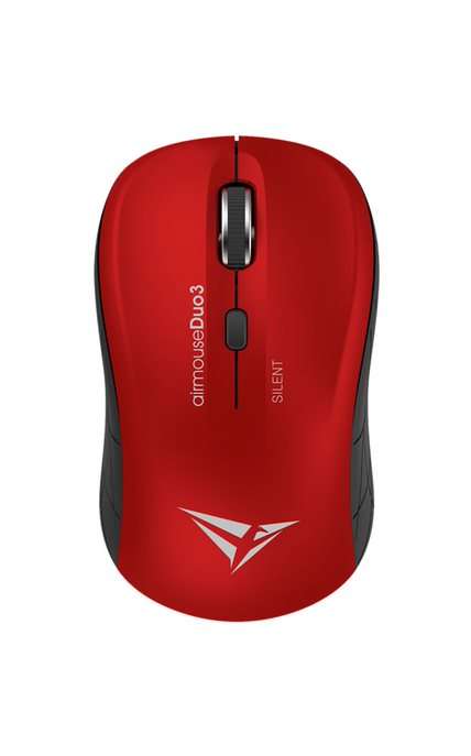 Alcatroz Airmouse Duo 3 Silent Wireless and Bluetooth Mouse - Black/Red