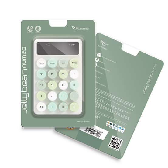 Alcatroz JellyBean Num A3 Bluetooth and Wireless Numpad - Crayon Green