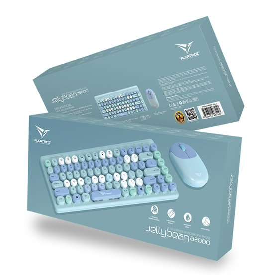 Alcatroz JellyBean A3000 Wireless and Bluetooth Combo - Aqua