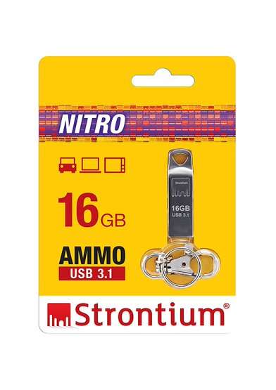 Strontium 16GB Nitro Ammo Silver USB3.1 Metal Flash Drive