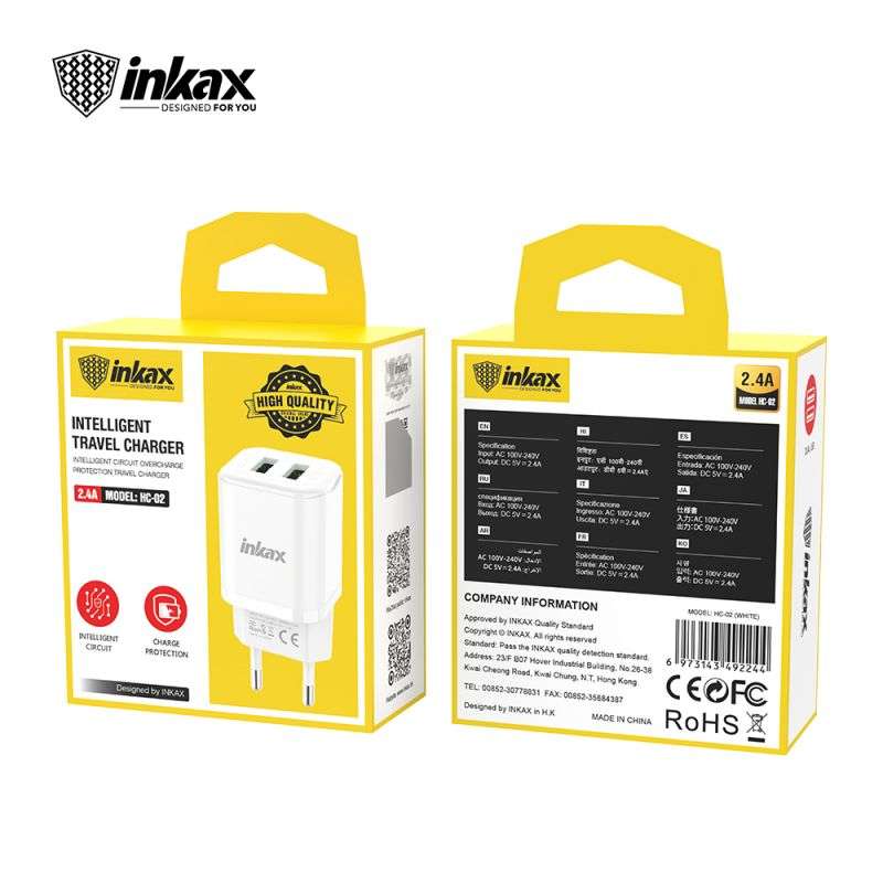 Inkax HC-02 5V2.4A 2USB Charger