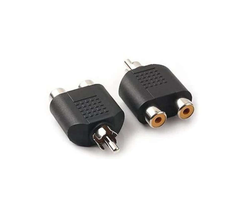 1RCA Male-2RCA Female Splitter