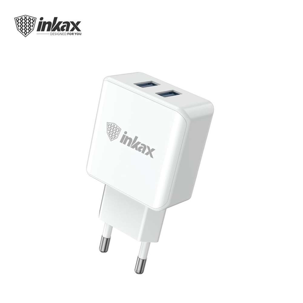 Inkax HC-02 5V2.4A 2USB Charger - Type-C