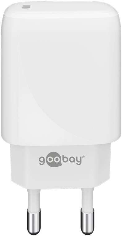 Goobay USB-C Power Delivery (PD) 20w Fast Charger - White