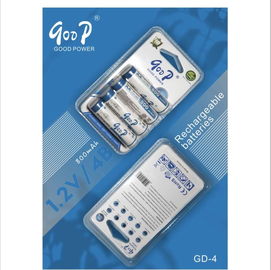 GOOP 800mAh Rechargeable AAAx4 Battery