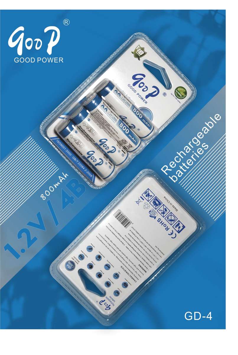 GOOP 800mAh Rechargeable AAx4 Battery