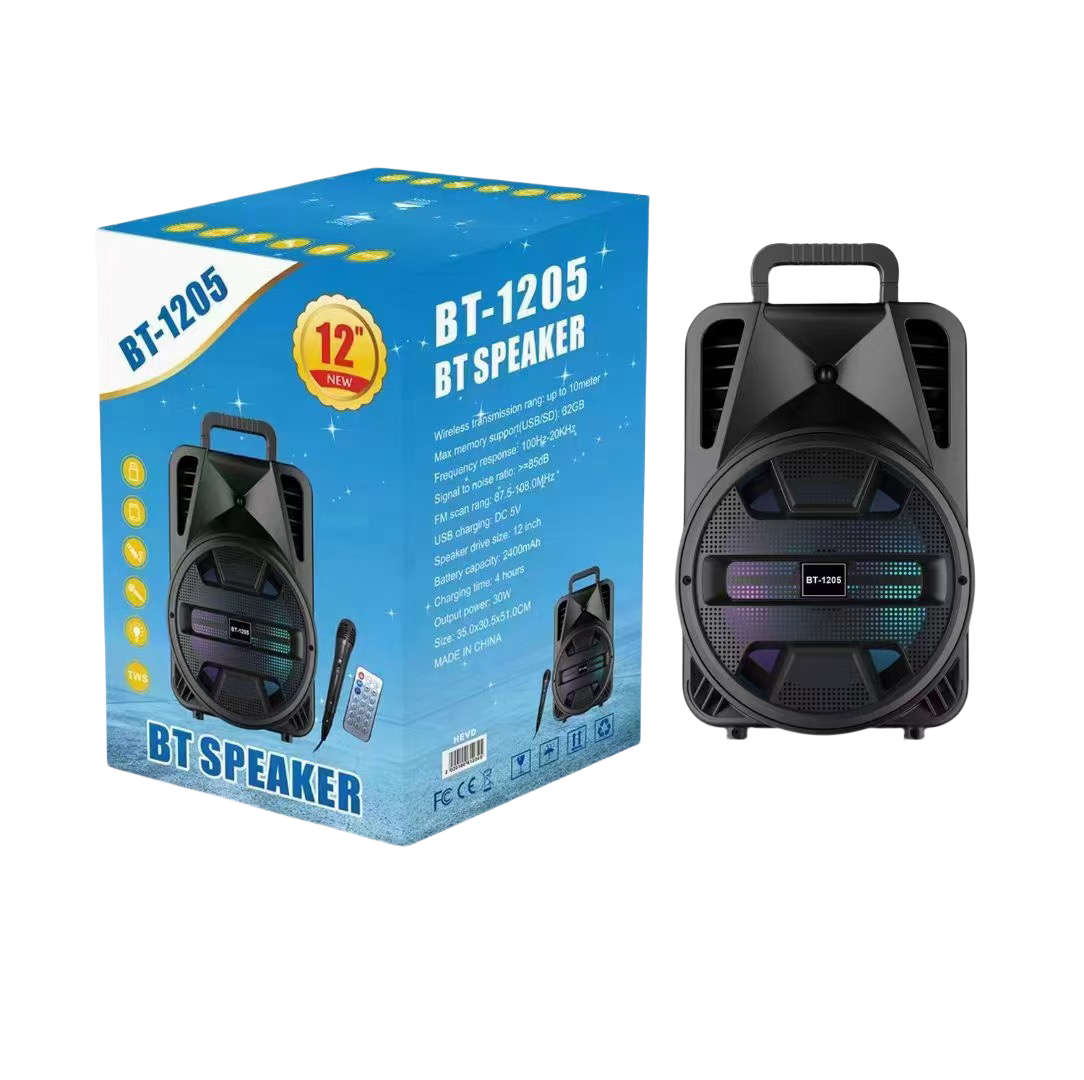 BT-1205 Bluetooth 12" Speaker W/Mic+Remote