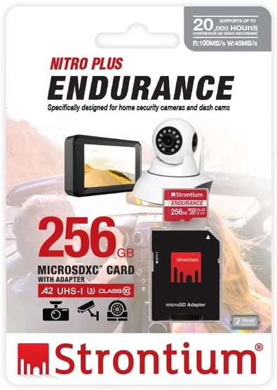 Strontium 256GB Nitro Plus Endurance A2 Micro SD Card