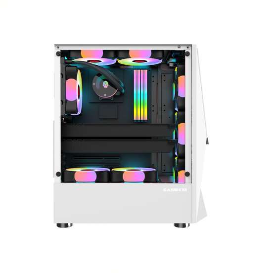 Armaggeddon Tritron 1 ATX Gaming Case with 3xARGB Fans - White