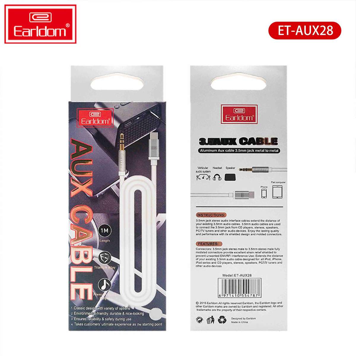 Earldom ET-AUX28 Type-C to 3.5mm Cable