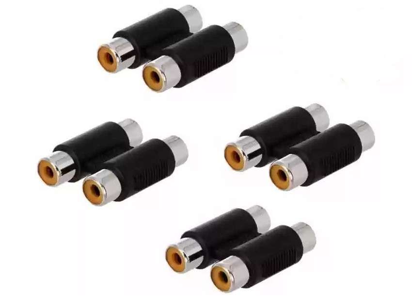 2XRCA(F) to 2XRCA(F) (4 Pack) Adapter