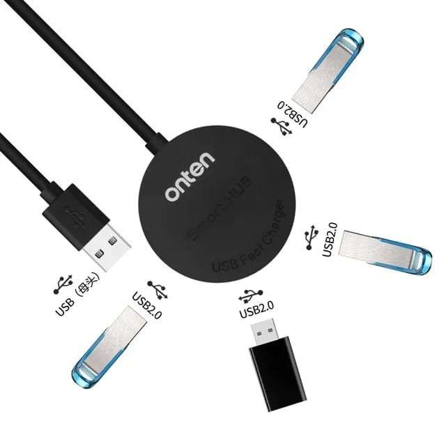 Onten OTN-5208 4 Port W/Fast 2.0 USB Hub