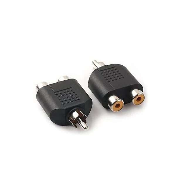 RCA(M) to 2RCA(F) (2 Pack) Adapter
