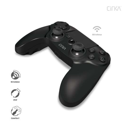 CirKa NuForce Wired Game Controller for PS4/PC - Black