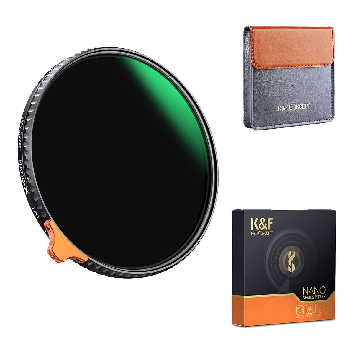 KF01.1465 | K&F 77mm Variable ND 2-ND400 Filter Nano-X Series