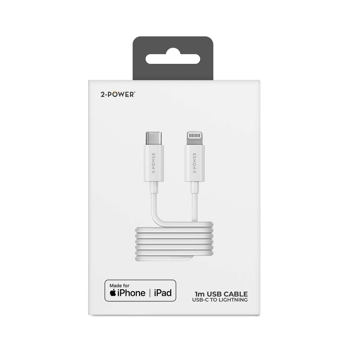 2PUC1M03W | 2-Power 1m USB Cable USB-C to Lightning
