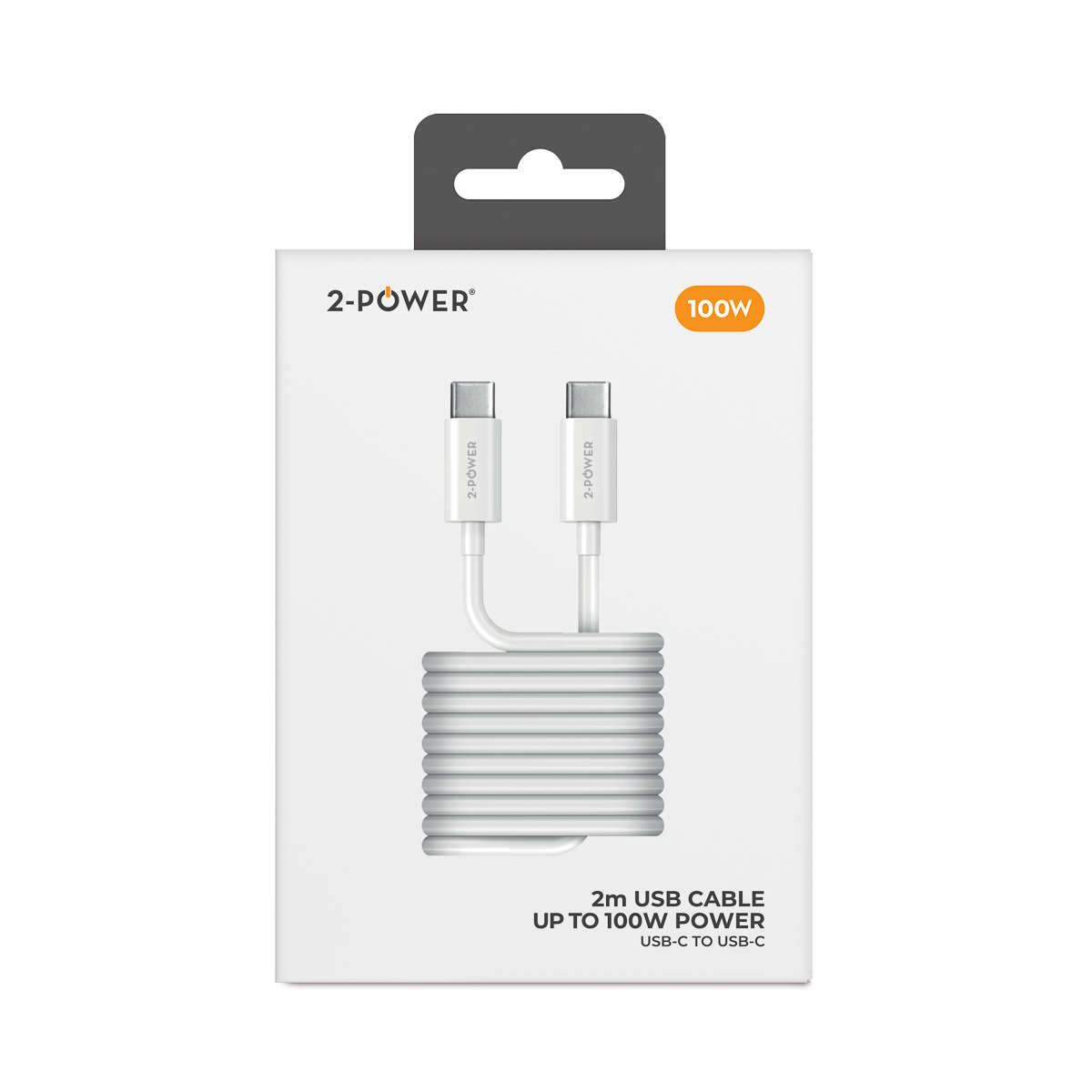2PUC2M06W | 2-Power 2m 100W USB Cable USB-C to USB-C