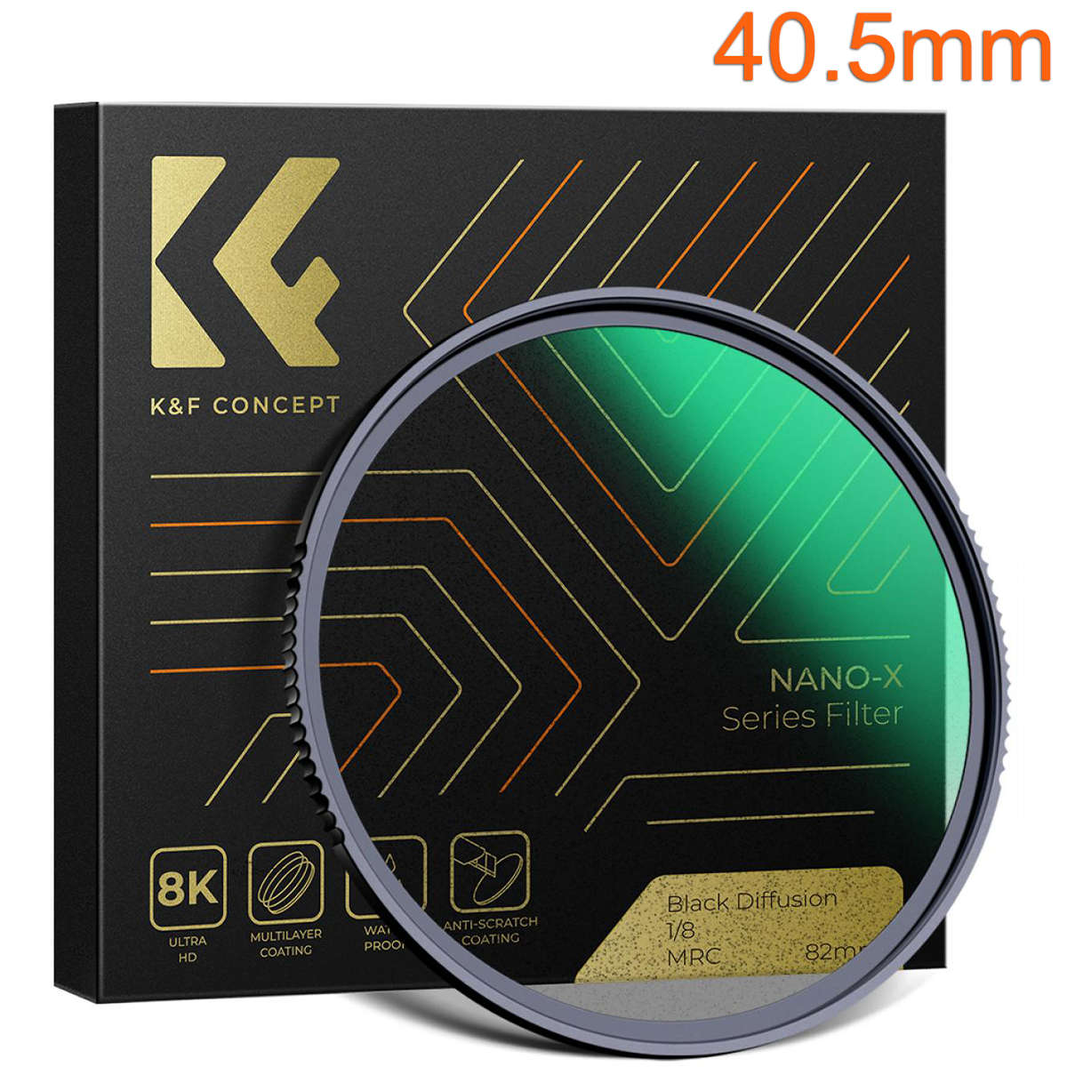 KF01.1625 | K&F 40.5mm 1/8 Black Diffusion Filter Nano-X Series