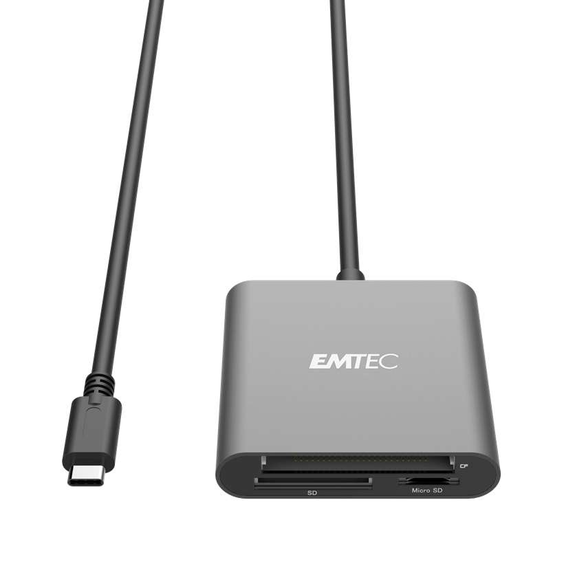 ECCAREADT610C | EMTEC Card Reader for SD, MicroSD and CF Cards
