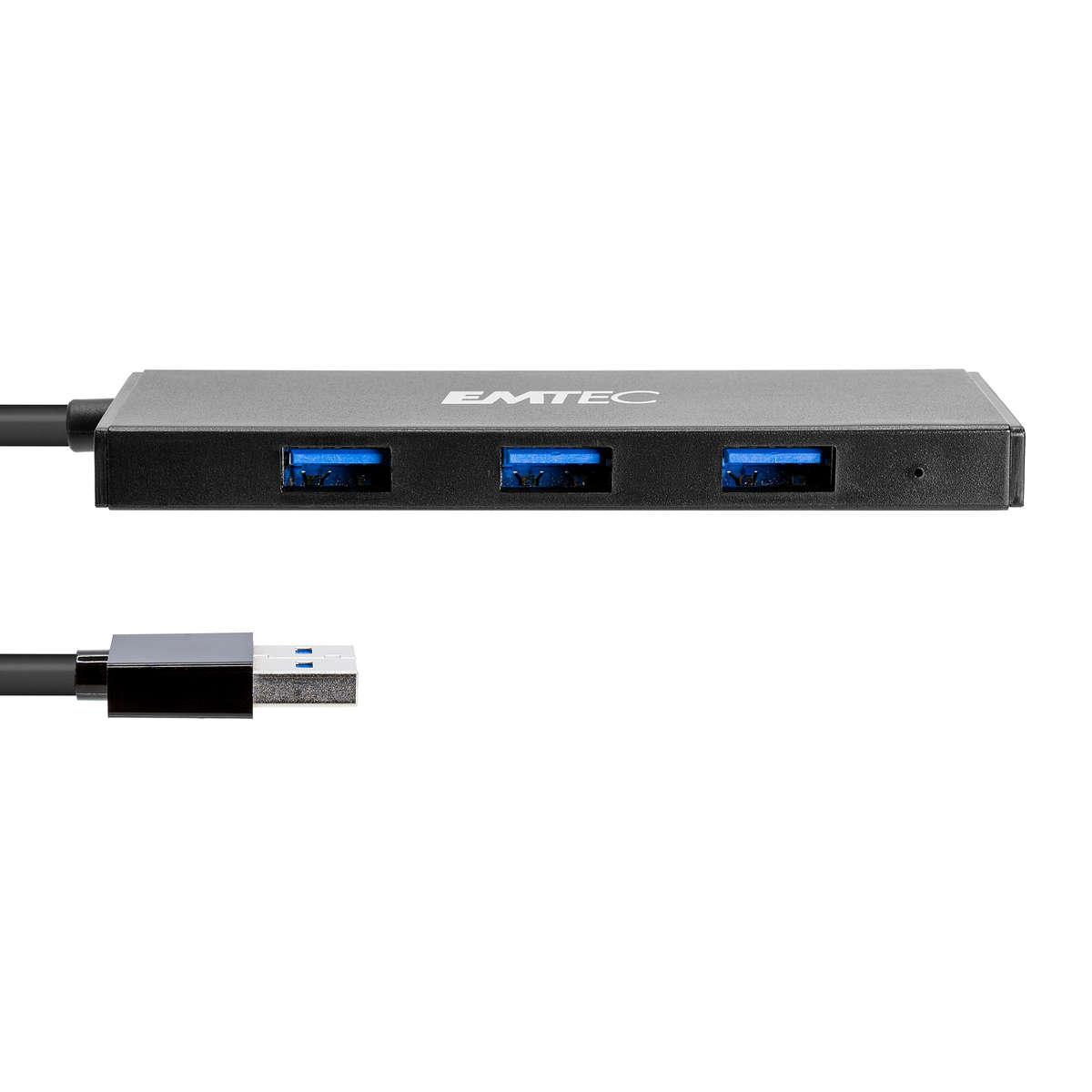 ECHUBT620A | EMTEC 4-Port USB Hub with Integrated USB-A Cable
