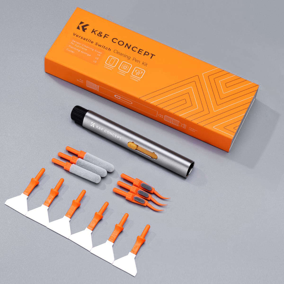 SKU.1976 | K&F 5-in-1 Electronics Cleaning Pen with Full Frame Sensor Swabs