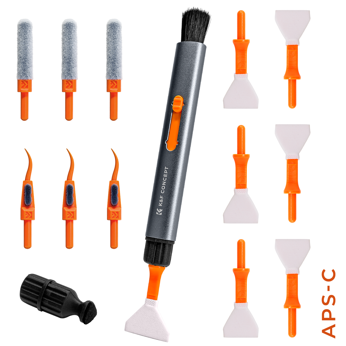 SKU.1975 | K&F 5-in-1 Electronics Cleaning Pen with APS-C Sensor Swabs