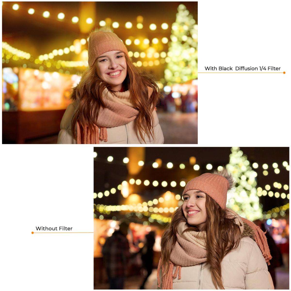 K&F 40.5mm Black Mist Diffusion Effect Filter 1/4 Nano-X Series | KF01.1621