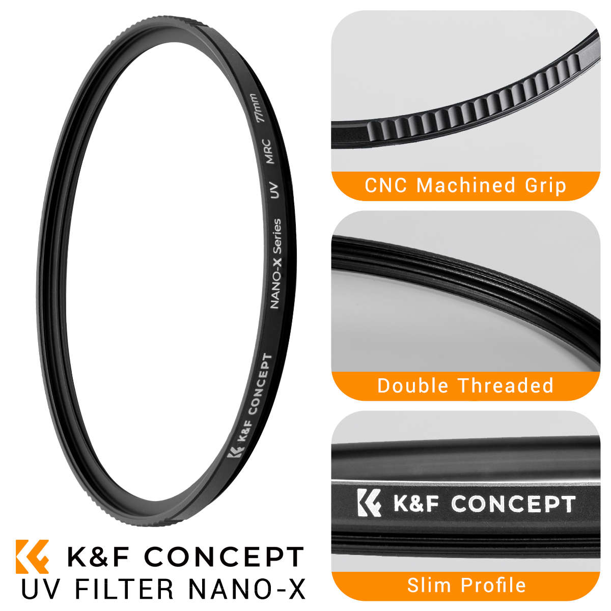 KF01.980 | K&F 40.5mm Ultra Violet (UV) Filter Nano-X Series