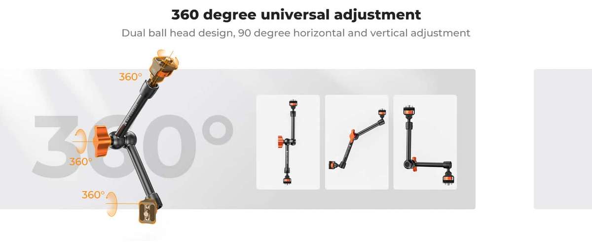K&F Magic Arm 11 Inch with Mini Clamp | KF31.132