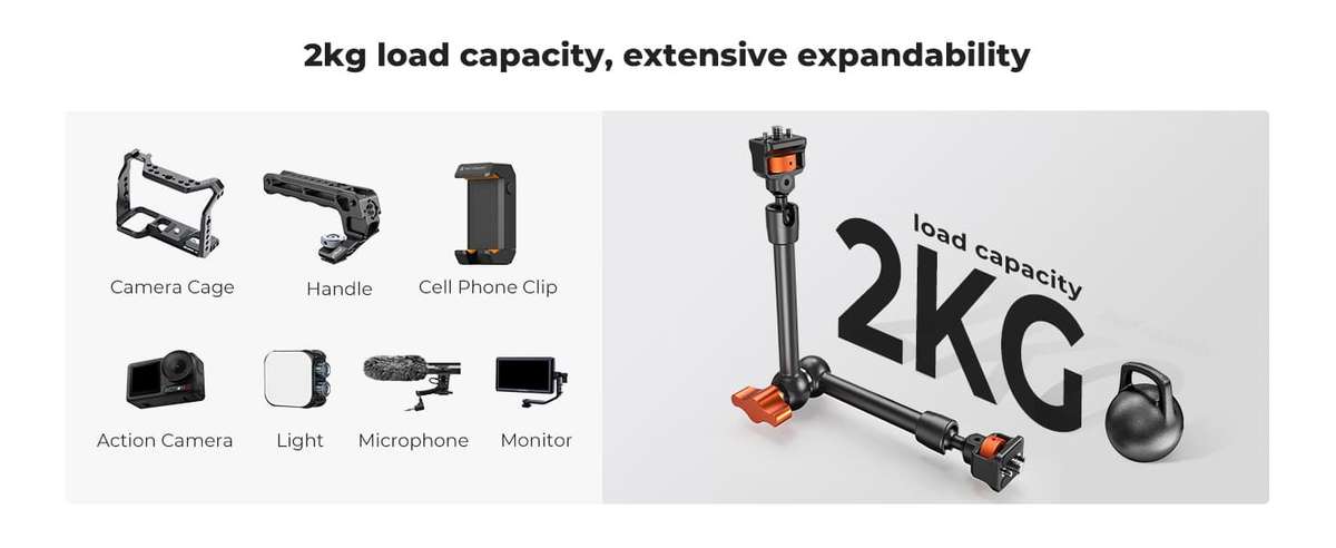 K&F Magic Arm 11 Inch with Mini Clamp | KF31.132