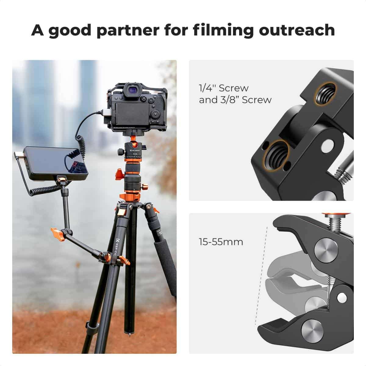 K&F Magic Arm 11 Inch with Mini Clamp | KF31.132