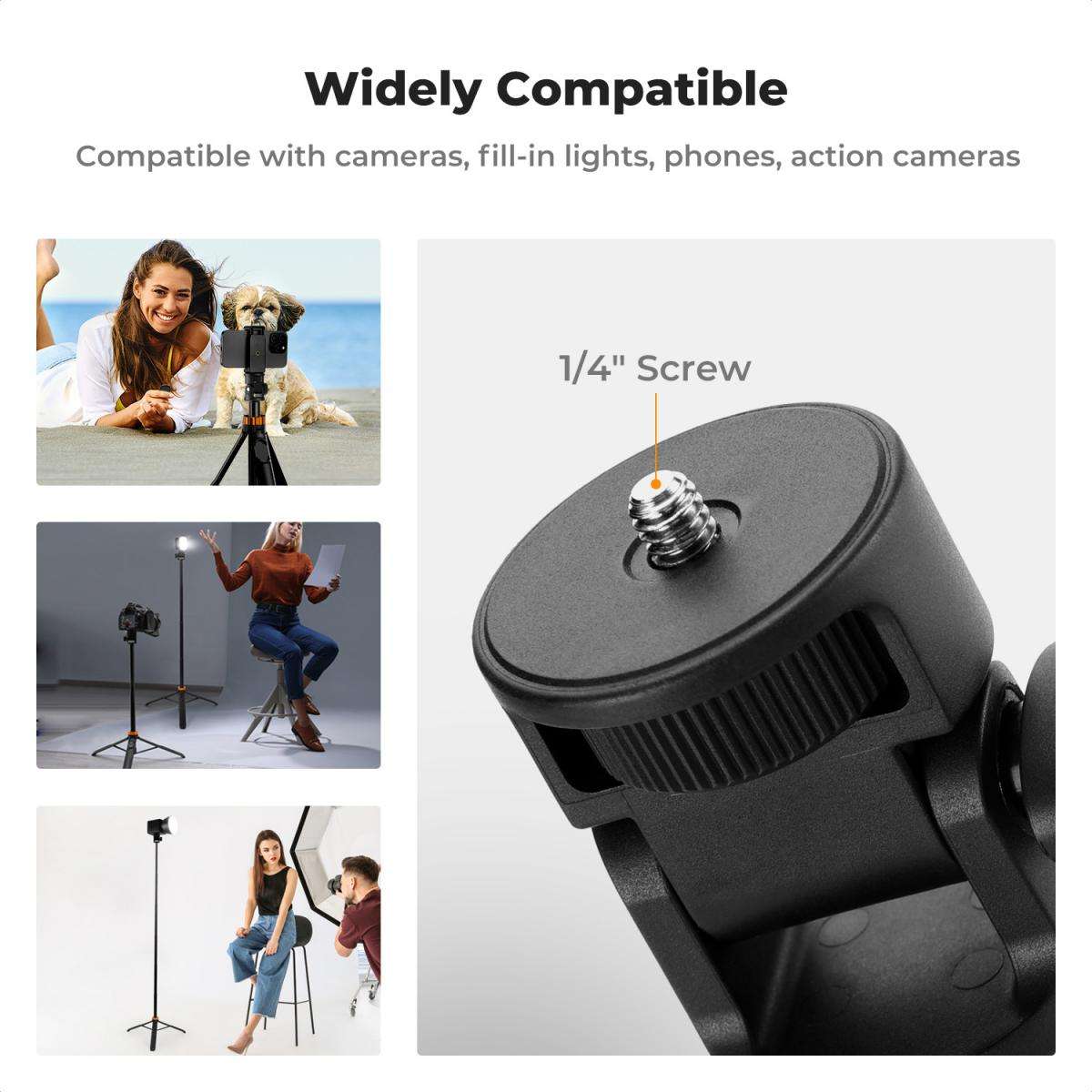 K&F 175cm Selfie Stick Tripod with Remote and Phone Mount | KF09.143
