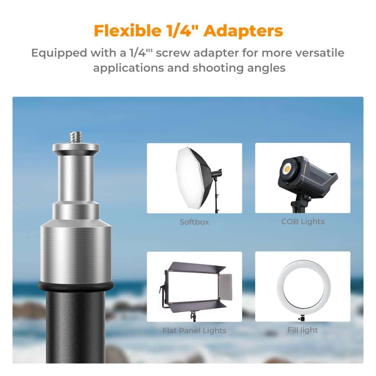 K&F Light Stands Ideal for Hobbyist Creators - K&F 2m Light Stand for 5kg Loads Ideal for Hobbyis...