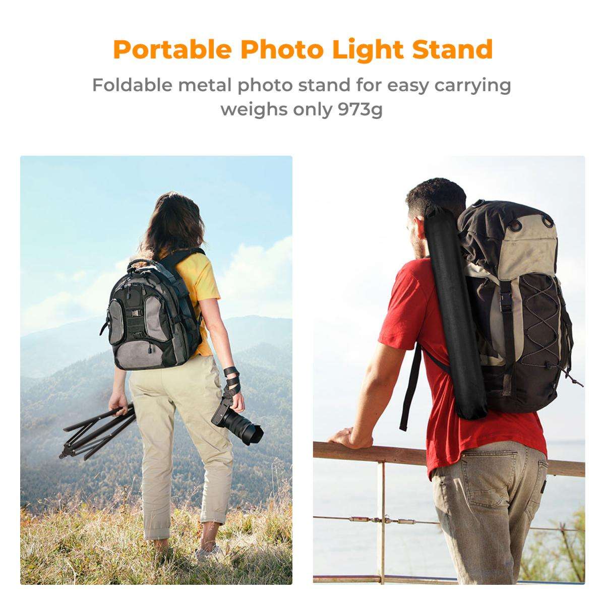 K&F Light Stands Ideal for Hobbyist Creators - K&F 2m Light Stand for 5kg Loads Ideal for Hobbyis...