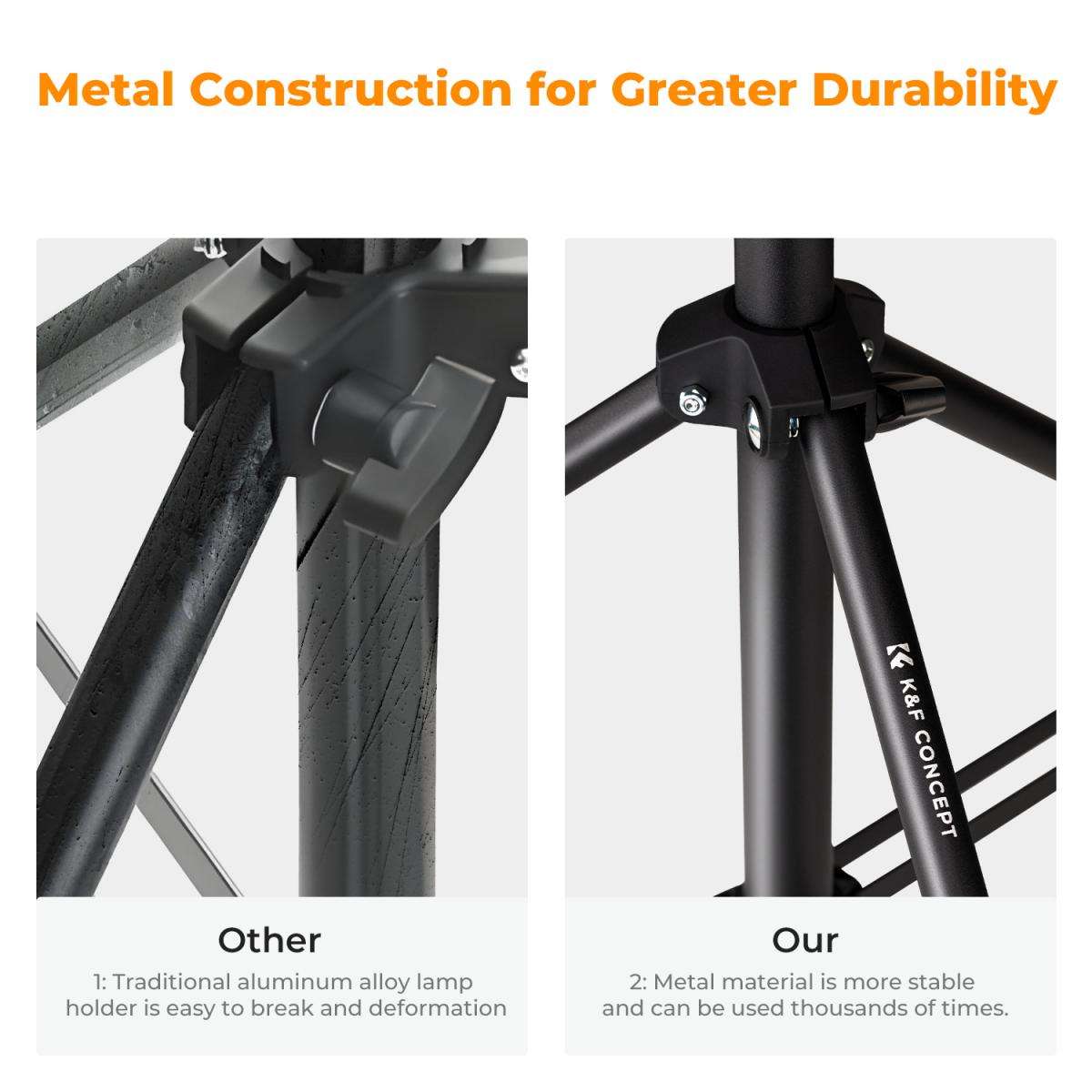 K&F Light Stands Ideal for Hobbyist Creators - K&F 2m Light Stand for 5kg Loads Ideal for Hobbyis...