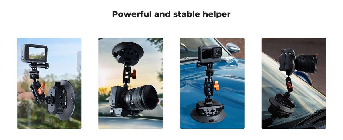 K&amp;F 4.5 Suction Mount with Magic Arm, Phone &amp; Action Cam Mount | KF31.100