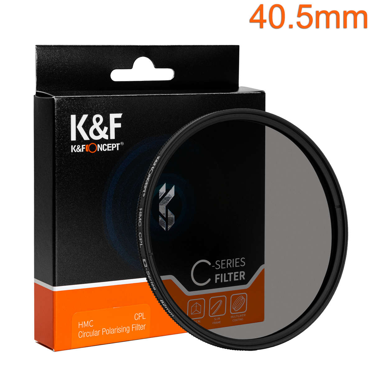 KF01.1431 | K&F 40.5mm Circular Polariser (CPL) Filter Classic Series