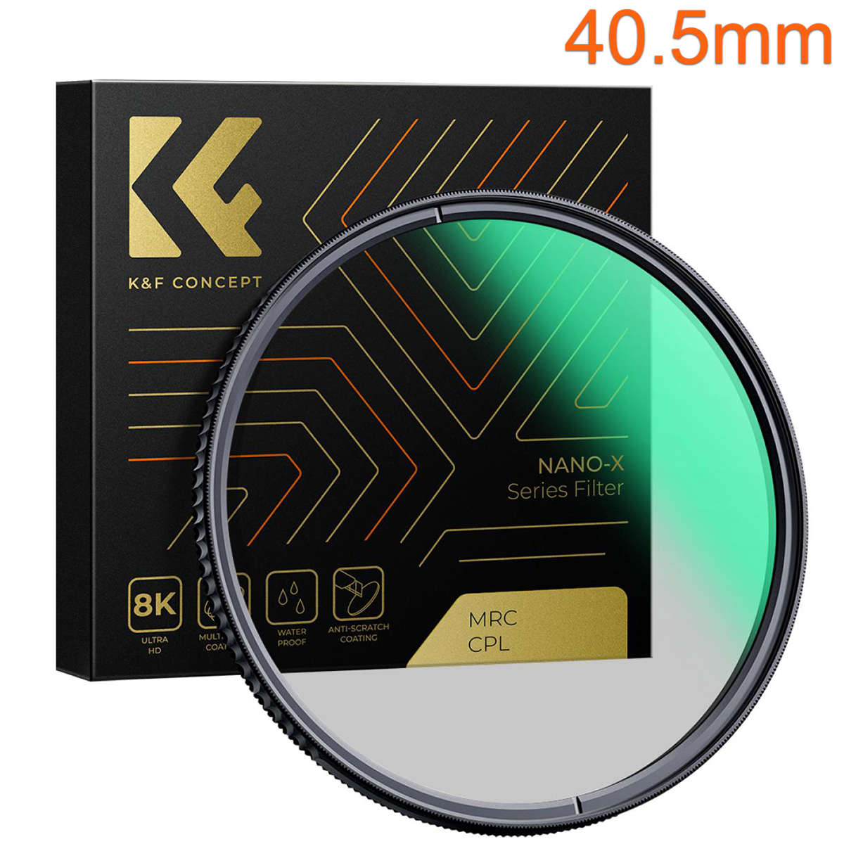 KF01.989 | K&F 40.5mm Circular Polariser (CPL) Filter Nano-X Series