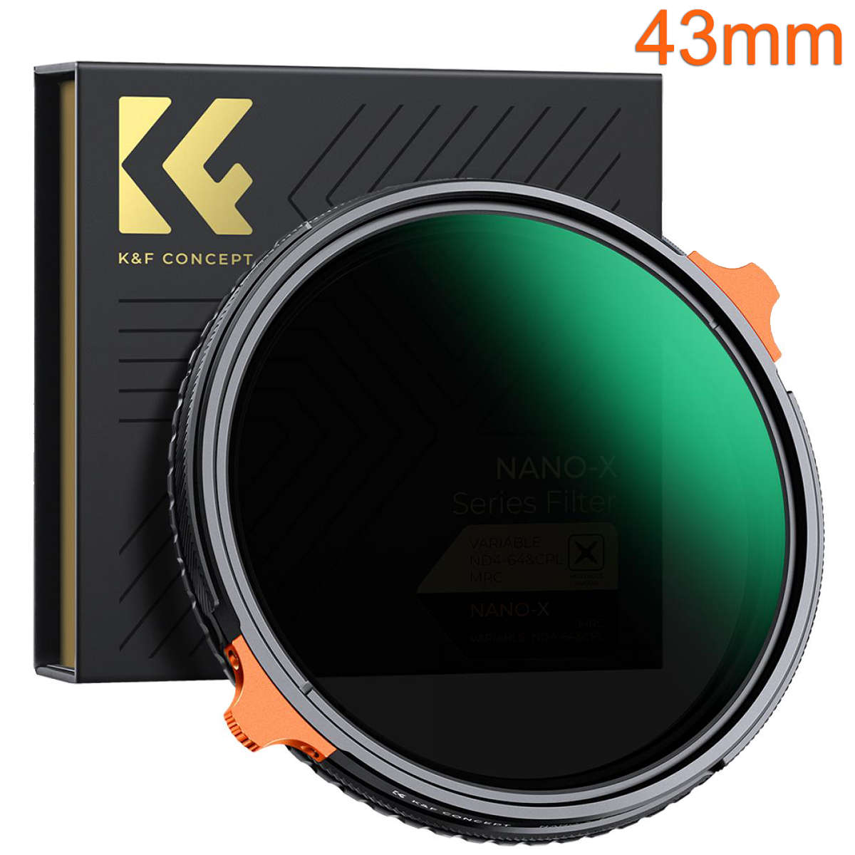 KF01.1908 | K&F 43mm 2-in-1 CPL and Variable ND 4-64 Filter Nano-X Series