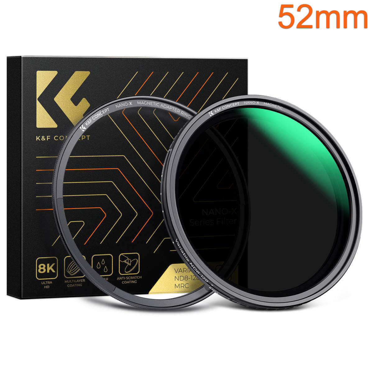 KF01.1974 | K&F 52mm ND8-128 Magnetic (VND) 3-7 Stops Nano-X