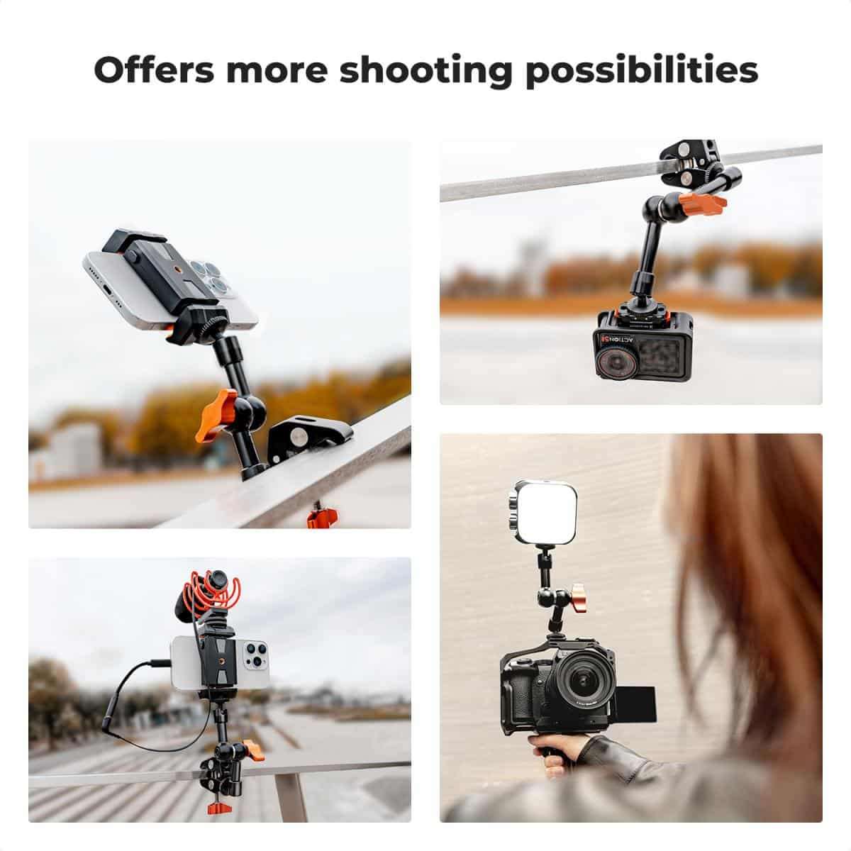 KF31.130 | K&F 6" (15cm) Magic Arm with Super Clamp