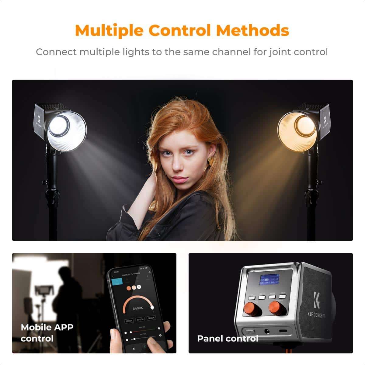 K&F 60W LED Light with Built-in Battery for Photo or Video | KF34.045