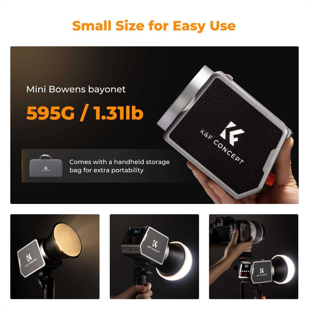 K&F 60W LED Light with Built-in Battery for Photo or Video | KF34.045