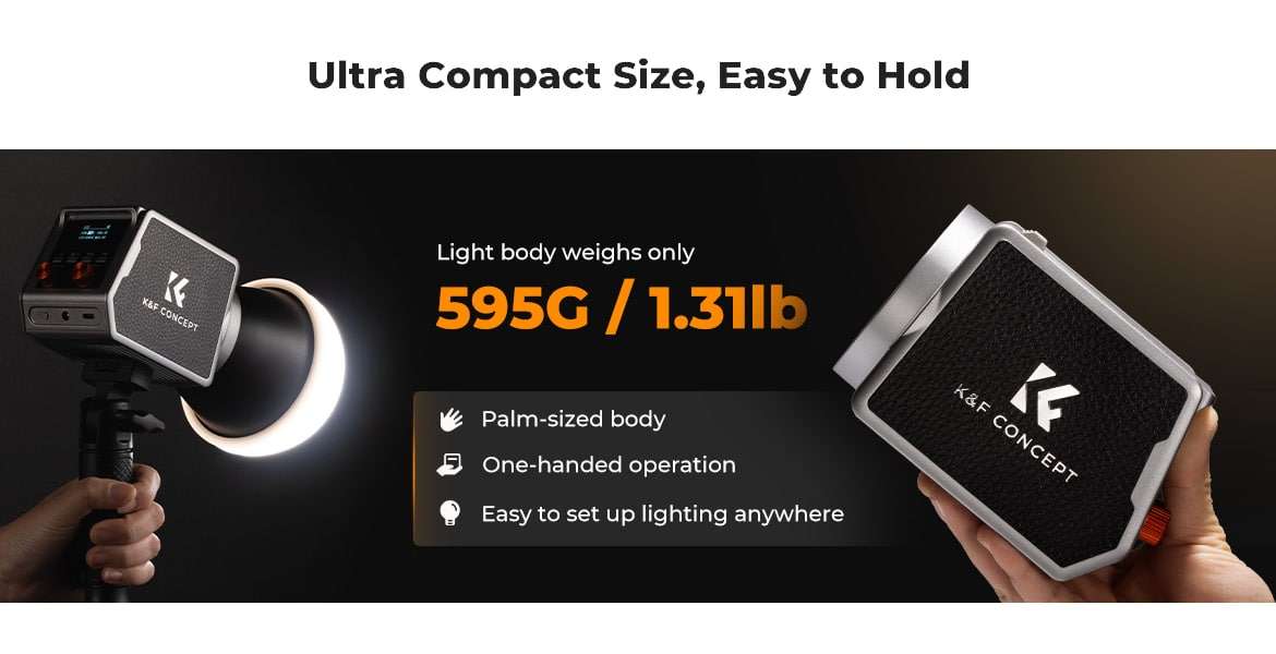 K&F 60W LED Light with Built-in Battery for Photo or Video | KF34.045