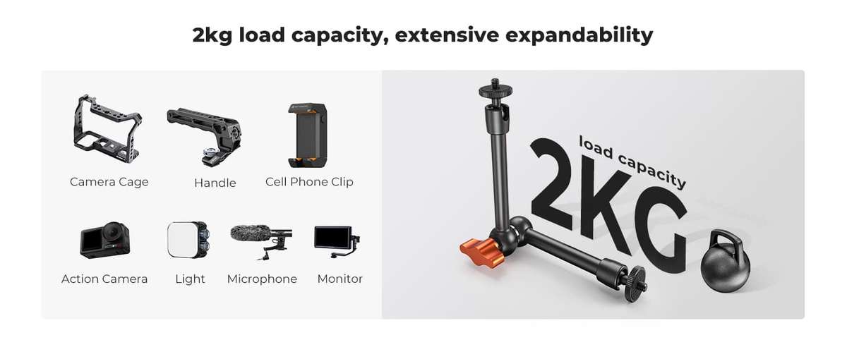 K&F Magic Arm 9.8 Inch with Mini Clamp | KF31.131