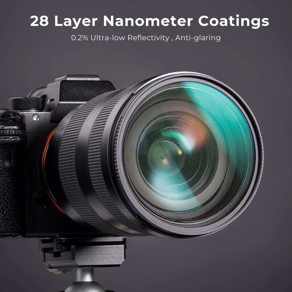 KF01.1655 | K&F 77mm 1/2 Black Diffusion Filter Nano-X Series