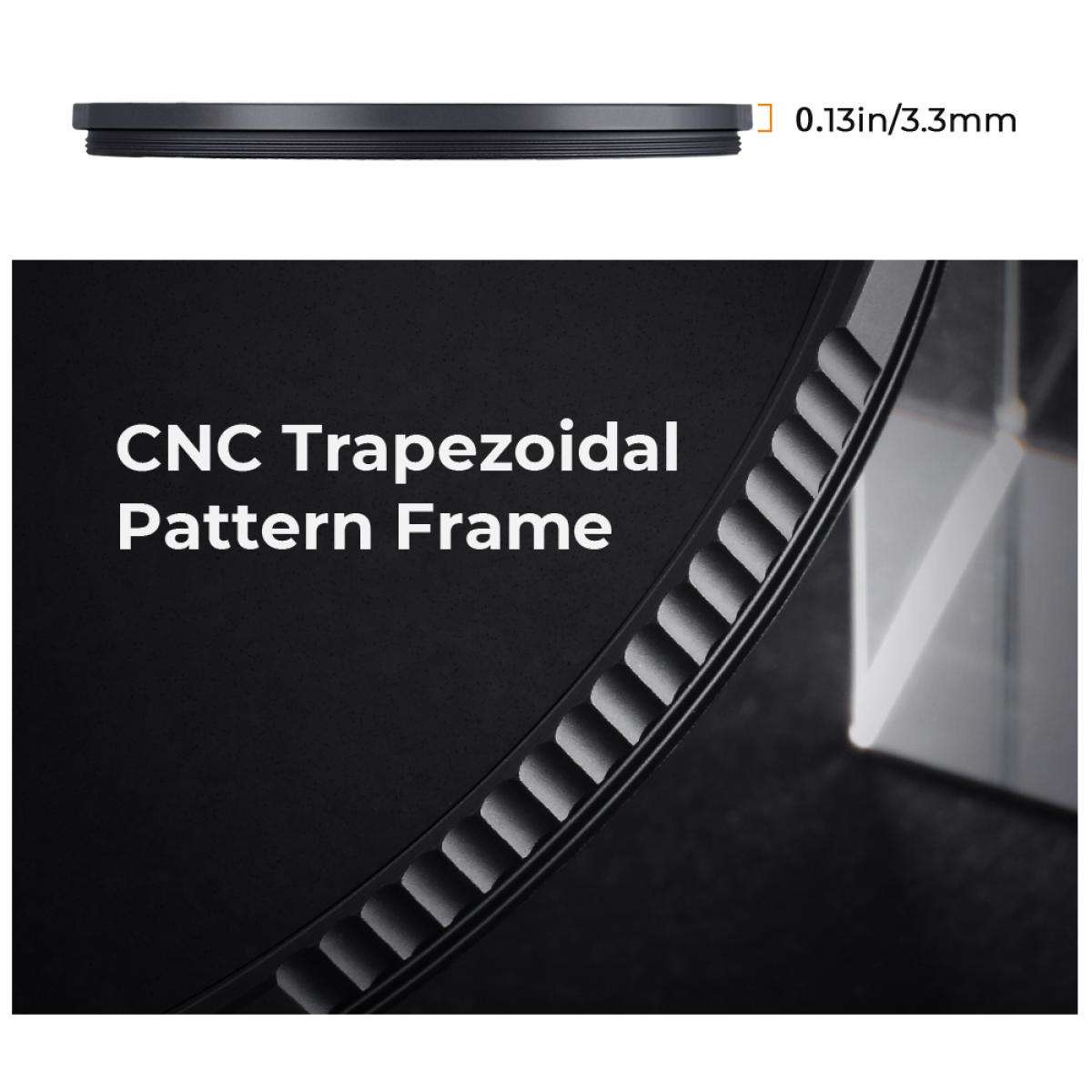 KF01.1655 | K&F 77mm 1/2 Black Diffusion Filter Nano-X Series