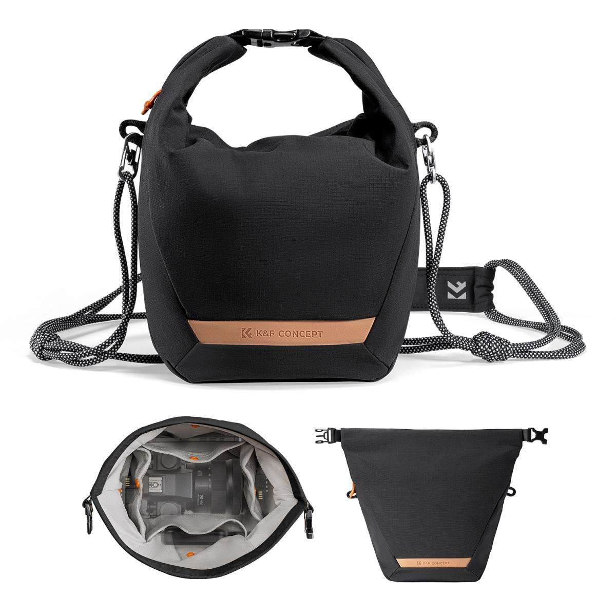 K&F Camera Handbag a Stylish and Multi-Use Bag - K&F Camera Handbag (Orange) a Stylish and Multi-...