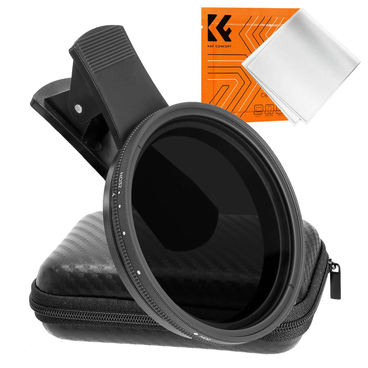 K&F Clip-On 67mm Variable ND232 Filter for Mobile Phones | KF01.2901V2