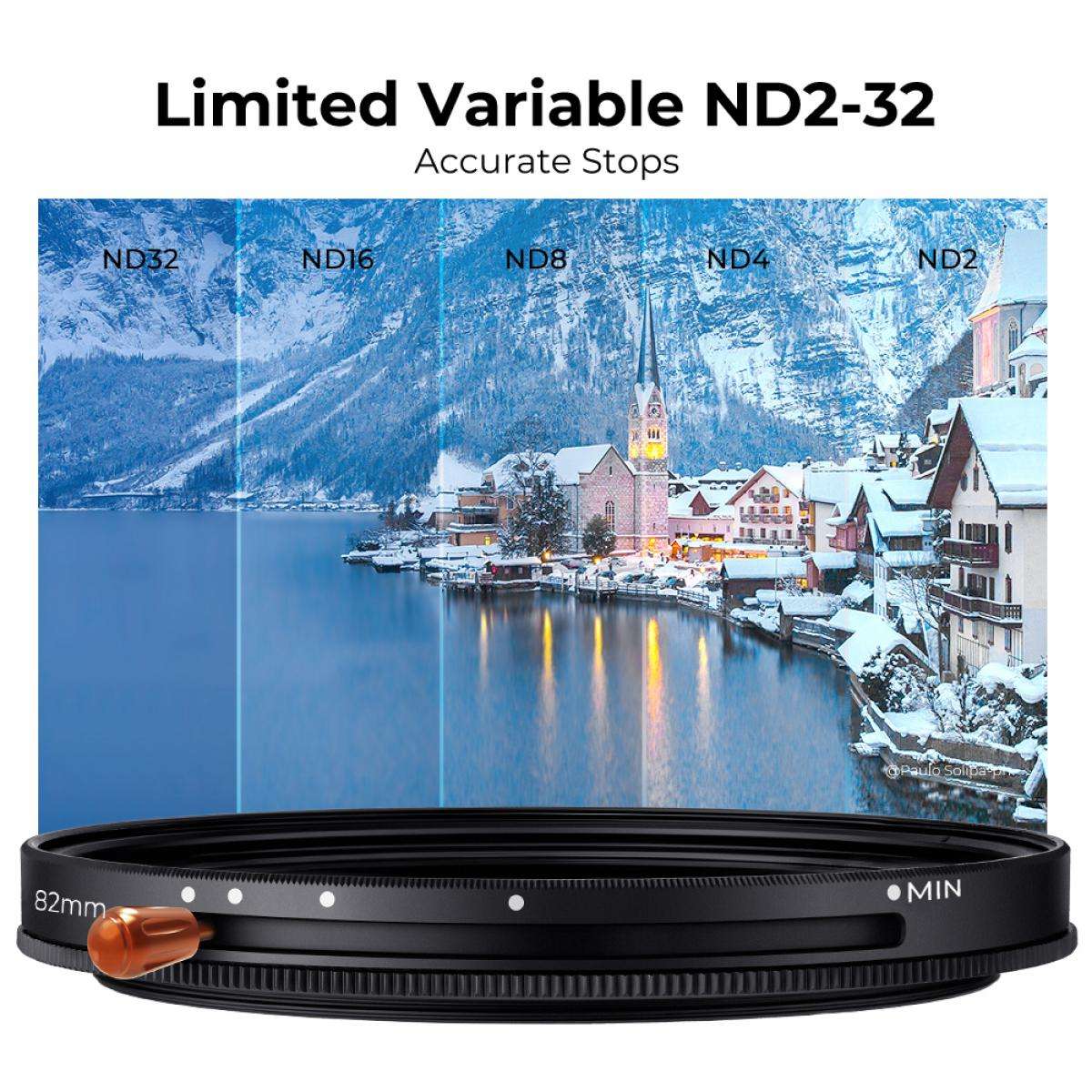 KF01.1323V1 | K&F 62mm 2-in-1 CPL and Variable ND 2-32 Filter Nano-X Series